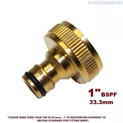 £4.95 • Buy 1  Brass Fitting Adaptor HOSE Tap Faucet Water Pipe CONNECTOR Garden Adapter