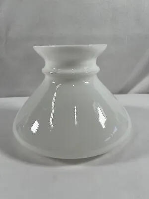 VTG Milk Glass Lamp Shade Student Light Slant Cone Desk Hurricane #31 READ • $23.30