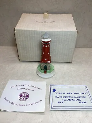 Sebastian Miniature MASONIC HOME TOWER Signed Limited Edition In Original Box • $14.99