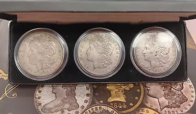 Littleton 3 Morgan Silver Dollar Set 1921 P D & S Mints TP-5290 • $123