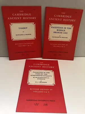 3 Cambridge Ancient History Series Palestine Syria Ugarit Bronze Age 19th Dynast • £12