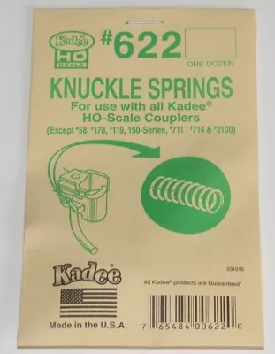 Kadee HO Scale #622 ~ Knuckle Springs - 12 Pcs - New • $1.95