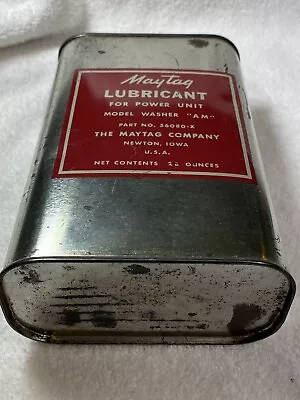 VINTAGE Maytag Newton Iowa Lubricant Tin Can Advertising Laundry Nice Shape • $9.99