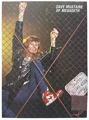 Megadeth Dave Mustaine Vintage 1980's Full Page Magazine Pinup Poster Clipping A • $9.95