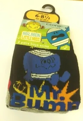 Boys Socks  Mr Men Little Miss  Mr Bump Mr Strong 4 Pairs • £2.50