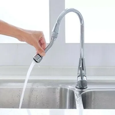 360° Flexible Faucet Extender Bendable Kitchen Sink Tap Spray Head Attachment UK • £4.79