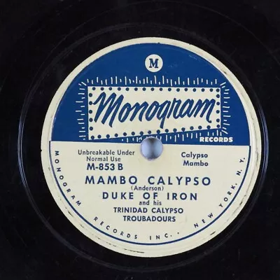 Calypso 78 DUKE OF IRON Mambo Calypso MONOGRAM M-853 HEAR 346 • $8