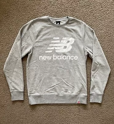 New Balance Long Sleeve Athletic Sweater Mens Gray Large Casual Work College Top • $48.88