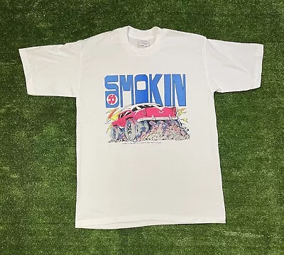 Smokin 55’  Car Vintage Single Stitch Tshirt Size L- Thin Fabric • $19.99