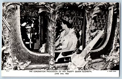 England Postcard Coronation Procession Of Queen Elizabeth 1953 RPPC Photo Tuck • £28.88