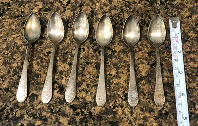 * Vintage Silverplate Sugar Spoons 4.25  1877 N.F. & Oneida Hotel Triple Plate * • $25