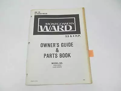 Outboard Owner Guide Parts Book Catalog For Montgomery Ward 3.5 & 4 HP 1981 • $19.95