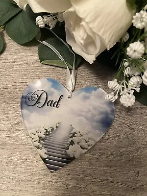 Personalised Dad Memorial Plaquestairway To Heaven Remembrance Giftfathers Day • £4.95