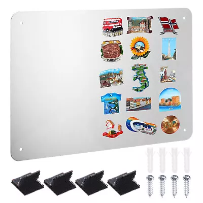 17.5x11.5  Magnetic BoardMagnet Board Magnetic Wall Bulletin Boardsilver • £15.87