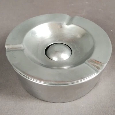 £40 • Buy Vintage Habitat Stainless Steel Ashtray With Lid - 13cm X 5cm 