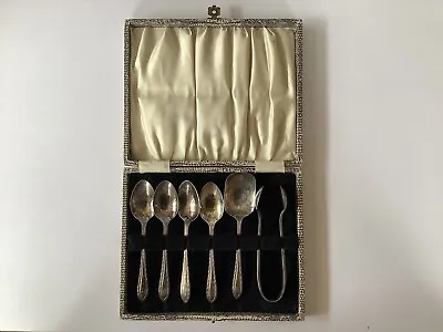 Set Of  Vintage Joseph Elliot EPNS Tea Spoon And Tongs • $30