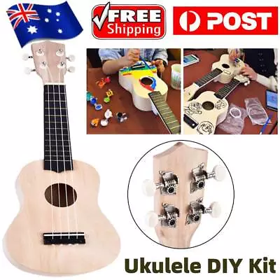 21 Inch Ukelele Ukulele Basswood Guitar DIY Kit Hawaii Guitar Handwork Kids Gift • $17.99