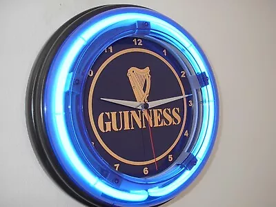 Guinness Irish Stout Beer Bar Man Cave Neon Wall Clock Advertising Sign • $99.99