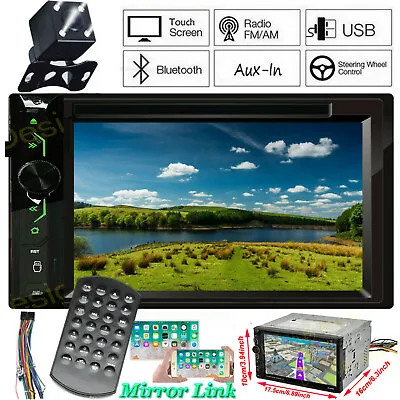 Estereo De Pantalla Para Coche Carro CD DVD MP3 MirrorLink Para Fur Gps+Cámara • $90.60