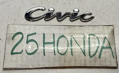 1992-1995 Honda Civic Sedan Logo Emblem OEM Rare EG EG2 Si EX • $20