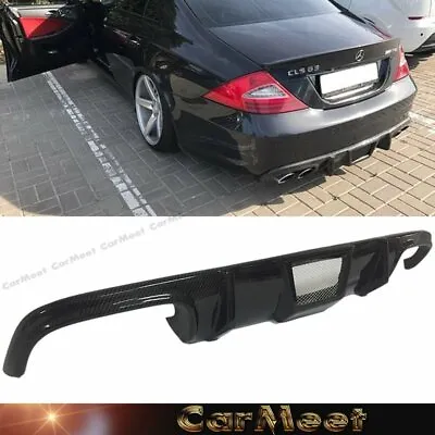 Fit 06-10 BENZ W219 CLS55AMG CLS63AMG Carbon Fiber 7CM Look Rear Back Diffuser • $507.77