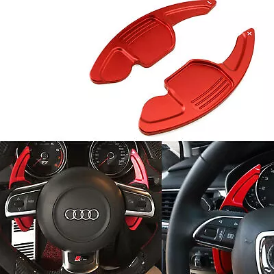 2x Steering Wheel Shifter Paddle Shift Extension For Audi A4 B9 Q2 S3 TTS Red • $28.68