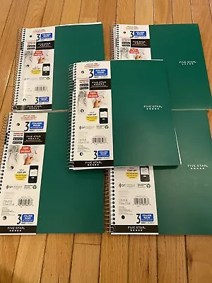 Five Star 3-Subject Spiral Notebook College Ruled 150 Sheets Assorted / 5pks • $30