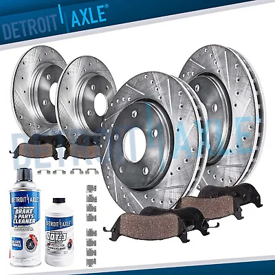 Front Rear Drilled Rotors Ceramic Brake Pads Kit For Ford Taurus Freestyle Sable • $250.81