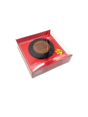 MOMO Horn Button HERITAGE CIGAR LEATHER EMBOSSED HAND PUNCHED LOGO • $79.95