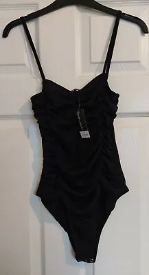 Select Runched V Neck Mesh Bodysuit Size Small Brand New With Tags Autumn Winter • £8