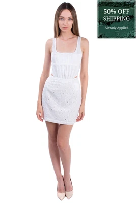 $12.24 • Buy RRP €125 STAUD Straight Skirt Size US 2 / XS Embroidered Zip Side