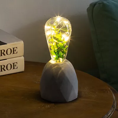 LED Cement Lamp Night Light Modern Bulb Battery Bedroom Table Decoration Base • $21.99