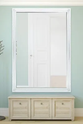 £163.99 • Buy Extra Large Mirror White Antique Wall Full Length 6Ft7 X 4Ft7 201cm X 140cm