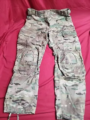 MULTICAM FLAME RESISTANT ARMY COMBAT PANTS MEDIUM REGULAR USED W/ Knee Pads • $65