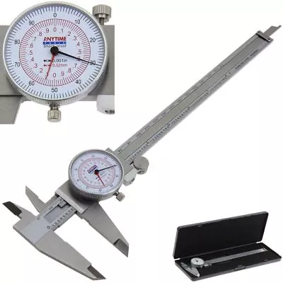 Dial Caliper 8  / 200mm Dual Reading Scale Metric SAE Standard INCH MM Anytime • $57.95