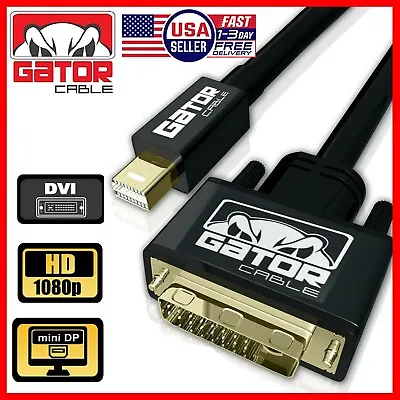 Mini Display Port MDP Thunderbolt To DVI-D Cable Adapter Converter HD 1080P 6FT • $8.99