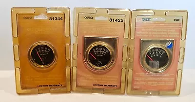 Lot Of 3 New Old Stock CarQuest Gauges Oil Pressure Electric Temperature @ • $54.49