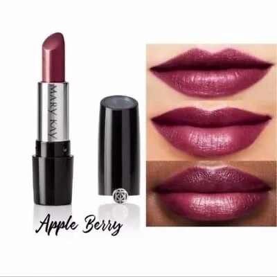 Mary Kay Creme Lipstick APPLE BERRY (022827) NIB Discontinued Black Case • $45