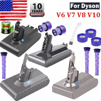 $18.49 • Buy 9.5Ah For Dyson V6 V7 V8 V10 V11 SV11 SV12 Battery Animal Absolute Fluffy Filter