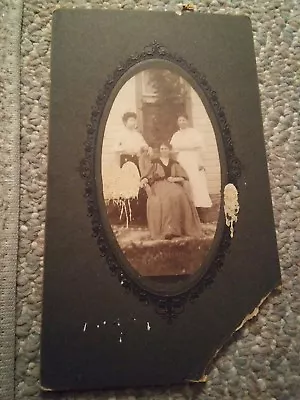 005 Vintage Cabinet Card Photograph 3 Women One Sitting Bridgewater Virginia  • $12.99