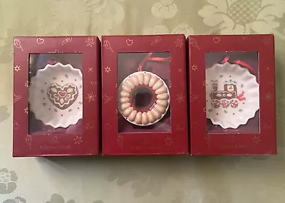 Villeroy & Boch Winter Bakery Delight Decoration Ornaments Set Of 3-NIB • $32