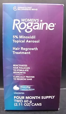 Rogaine Womens 5% Minoxidil Unscented Foam. 4 Month Supply - Exp: 05/24 New • $29.95