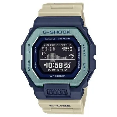 New Casio G-Shock Digital G-LIDE Tide Graph Blue-Beige Men's Watch GBX100TT-2 • $179.90