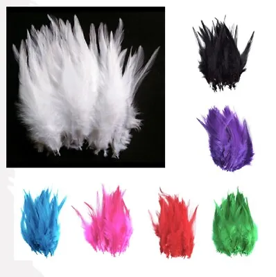 Solid Colour Fine Feathers - Small 10-14cm (4-6 ) - 50 Pack - Crafts Fishing • £3.94