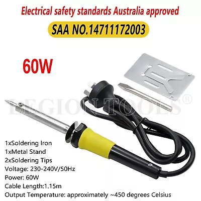 Soldering Iron Kit Electric Solder Kits Tool Wood Burning Welding Station Tips • $22.50