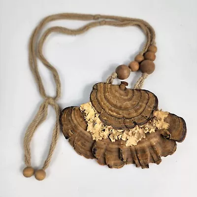 Rare Vintage Tree Shells Of Hawaii Shelf Fungus Necklace Signed Alma - Mushroom • $75