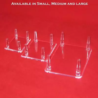 4 Peg Display Stands For Duck Decoys Geodes Minerals Made Of Acrylic Plastic • $10.25