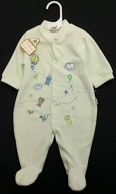 COCO Baby Boys Pale Green Balloon Romper All-In-One 0-3 Months BNWT • £11.99