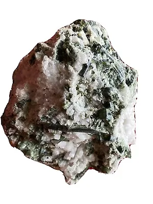 .GREEN TOURMALINE Elbaite Crystals Albite Quartz Matrix  MT. MICA MAINE • $60