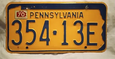 1970 PA Pennsylvania Car License Plate Antique Original Paint 35413E 354 13 E • $10.59